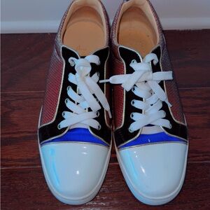 Christian Louboutin Multicolor Sneakers with Blue and White Accents